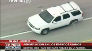 Arrestan a joven después de larga persecución policial en Estados Unidos [upl. by Shane937]