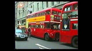 Routemaster buses in London in 1990 [upl. by Dranyl910]