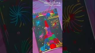 Eiffel tower drawing on scratch book  the Azimas creativity  art  viral  youtube shorts [upl. by Anawat]