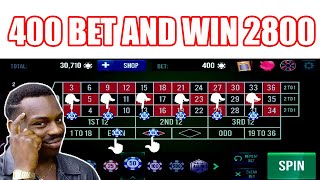 400 BET AND WIN 2800  Best Roulette Strategy  Roulette Tips  Roulette Strategy to Win [upl. by Aloke411]