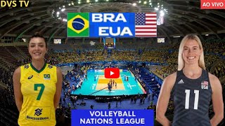 BRASIL X USA AO VIVO LIGA DAS NAÇÕES VÔLEI FEMININO [upl. by Yltnerb]