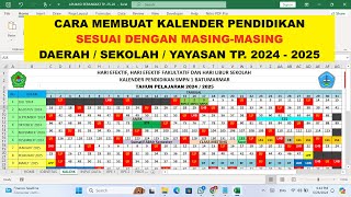 Cara Membuat Kalender Pendidikan TP 20242025 [upl. by Kelley649]