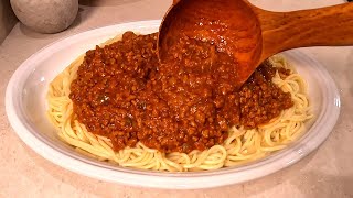 MY HOMEMADE SPAGHETTI MEAT SAUCE RECIPE  SO TASTY [upl. by Utter]