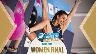 🔥IFSC Womens Final World Cup Salt Lake City 2023 [upl. by Auqinot]