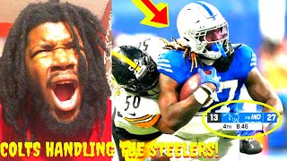 COLTS VS STEELERS REACTION 2023 INDIANAPOLIS COLTS VS PITTSBURGH STEELERS HIGHLIGHTS REACTION 2023 [upl. by Kenlay847]