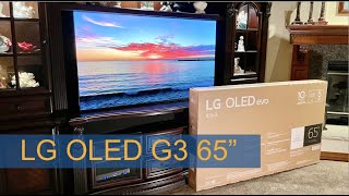 LG OLED G3 65quot Unboxing Installation Setup and Demos All New G Series for 2023 [upl. by Frans]