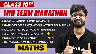 Complete CBSE Maths  Class 10th  MID Term in One Shot  Marathon Series 🔥 [upl. by Mumford]