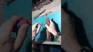 Handmade Leather Mora Sheath Pouch handmade custom foryou fyp viralvideo viralshorts shorts [upl. by Aicilef415]