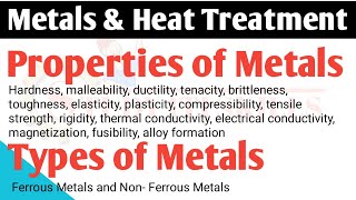 Properties of Metals  Mechanical properties of Metals  Ferrous metals amp NonFerrous metals [upl. by Noruq393]