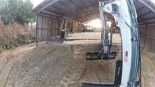 Pallet Forks on an Excavator Bobcat Trackhoe [upl. by Brittan]