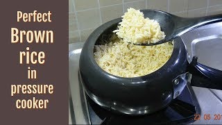 How to cook perfect Brown rice in pressure cooker  Brown Rice Recipe  Rice recipe  KabitasKitchen [upl. by Shulins]