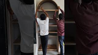 Study Table round shape making carpentry youtubeshorts furniture [upl. by Odnalref]