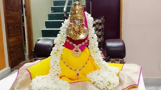 How to make simple varalaksmi vratham kalasham at home sareedraping decoration [upl. by Shoshanna]