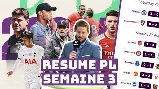 RESUME PREMIER LEAGUE SEMAINE 3 [upl. by Rennerb]