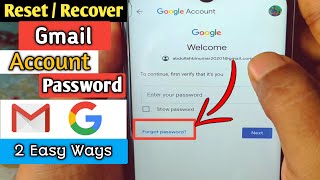 How to Reset or Recover Gmail Account Password if Forgotten 2024 [upl. by Kreis]