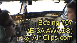 GREATEST SOUND IN THE WORLD Boeing 707 NATO E3A AWACS takeoff from cockpit by AirClips [upl. by Alien]