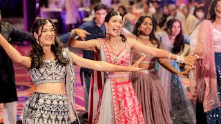 Brides Family Surprises the Bride amp Groom with a Beautiful Dance Performance at the Sangeet  4K [upl. by Gessner]