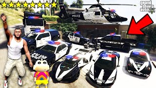 Franklin Stealing RARE POLICE VEHICLES in GTA 5  SHINCHAN and CHOP [upl. by Ydac]