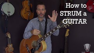 How to Strum a Guitar Correctly  Beginner Lesson [upl. by Haakon]