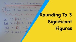 3 Significant Figures How To Round Any Number Off To 3 Significant Questions [upl. by Sunda]