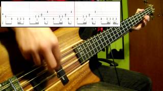 Rage Against The Machine  Killing In The Name Bass Cover Play Along Tabs In Video [upl. by Farhsa11]