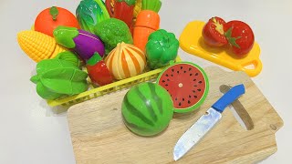 3 minutes Wooden and Plastic Fruit and Vegetable ASMR no talking [upl. by Lyndsie587]