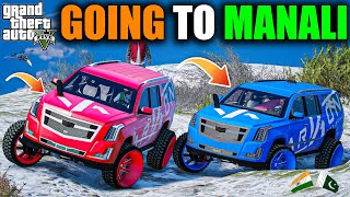 GTA 5  GOING TO MANALI IN SNOW FALL WITH FORTUNER AND JIMMY AND MICHAEL OMG [upl. by Ephrayim]