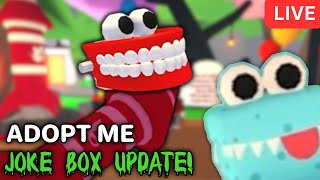 🛑 ADOPT ME JOKE BOX UPDATE LIVE GIVEAWAYS  FREE PETS 🛑 [upl. by Cormick]