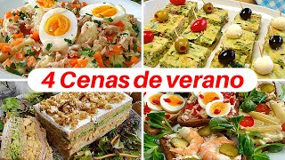 4 Recetas Para Cenas De Verano Rápidas Fáciles y Sanas ✌ [upl. by Surdna]