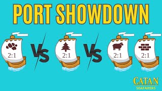 SHOWDOWN Ore Port VS Wood Port VS BrickSheep Port  Catan SEAFARERS  Game 195 [upl. by Swigart]