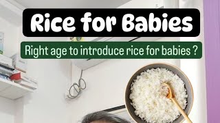 Rice for Babies Keeping it Safe and Simple  Dr Pasunuti Sumanth [upl. by Ynatterb]