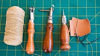 How to Sew Leather by Hand [upl. by Eesdnil]