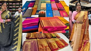 Kanchipuram Pachaiyappas Pure Wedding Silk Sarees  Traditional Zari weaving Copper Pattu Sarees [upl. by Heigho]