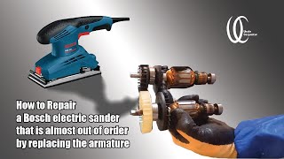 Repair a Bosch electric sander GSS230 that is almost out of order by replacing the armature [upl. by Astrea196]