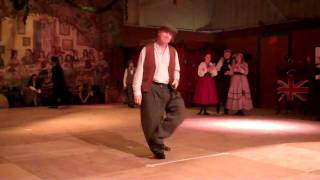 Oldstyle Irish step dance  Michael Riemer at the 2011 Dickens Fair [upl. by Cinamod]