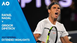 Rafael Nadal v Grigor Dimitrov Extended Highlights  Australian Open 2017 Semifinal [upl. by Repooc]