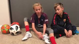 Nike CR7 and Neymar cleats review by Soccer kids [upl. by Hsaniva469]