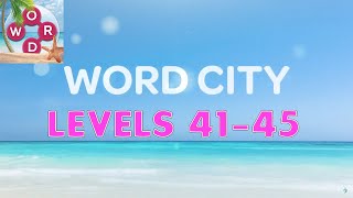 Word City Connect Word Game Levels 41  45 Answers [upl. by Towney]