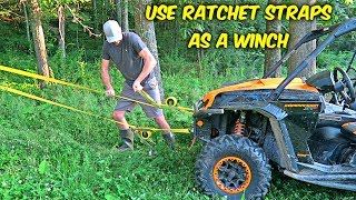 How to Use Ratchet Straps as a Winch [upl. by Gertruda]