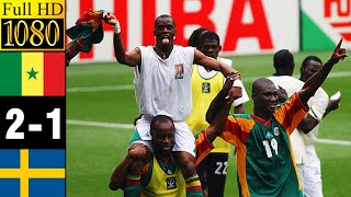 Senegal 21 Sweden World Cup 2002  Full highlight  1080p HD  Henri Camara [upl. by Nevram]