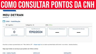 COMO CONSULTAR PONTOS DA CNH [upl. by Alletsirhc389]