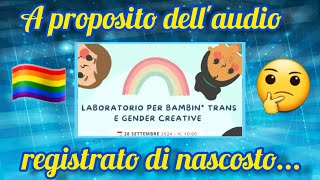 Alla fine il laboratorio per bambini trans cè stato o no [upl. by Dredi]