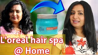 Salon finish hair spa വീട്ടിൽ തന്നെ LOréal hair Spa step by step tutorialfor Silky smooth hair [upl. by Anoi]