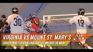 Virginia vs Mount St Marys  2014 Laxcom College Highlights [upl. by Tasha147]