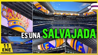 🚨 ENCENDIDO HISTÓRICO del VIDEOMARCADOR ⚠️OBRAS del SANTIAGO BERNABÉU 11 Enero 2024 [upl. by Armin]