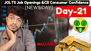 Forex Trading Using Rs5000 Capital Only🤑  JOLTS Job Openings amp CB Consumer Confidence🔥 [upl. by Ayikan]