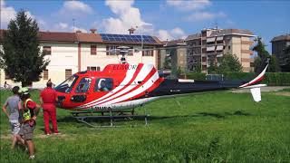 AS350B3 Eliwork  startup e decollo da Bareggio MI [upl. by Buckingham]