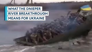 Analysing what Ukraines Dnieper breakthrough could mean for war [upl. by Werdma]