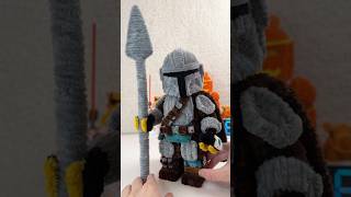 Making Lego Mandalorian out of pipe cleaners themandalorian lego [upl. by Eilrebmik882]