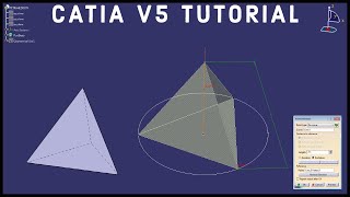 CATIA V5 Tutorial 19  How to Create a Tetrahedron  Advanced [upl. by Yllehs]